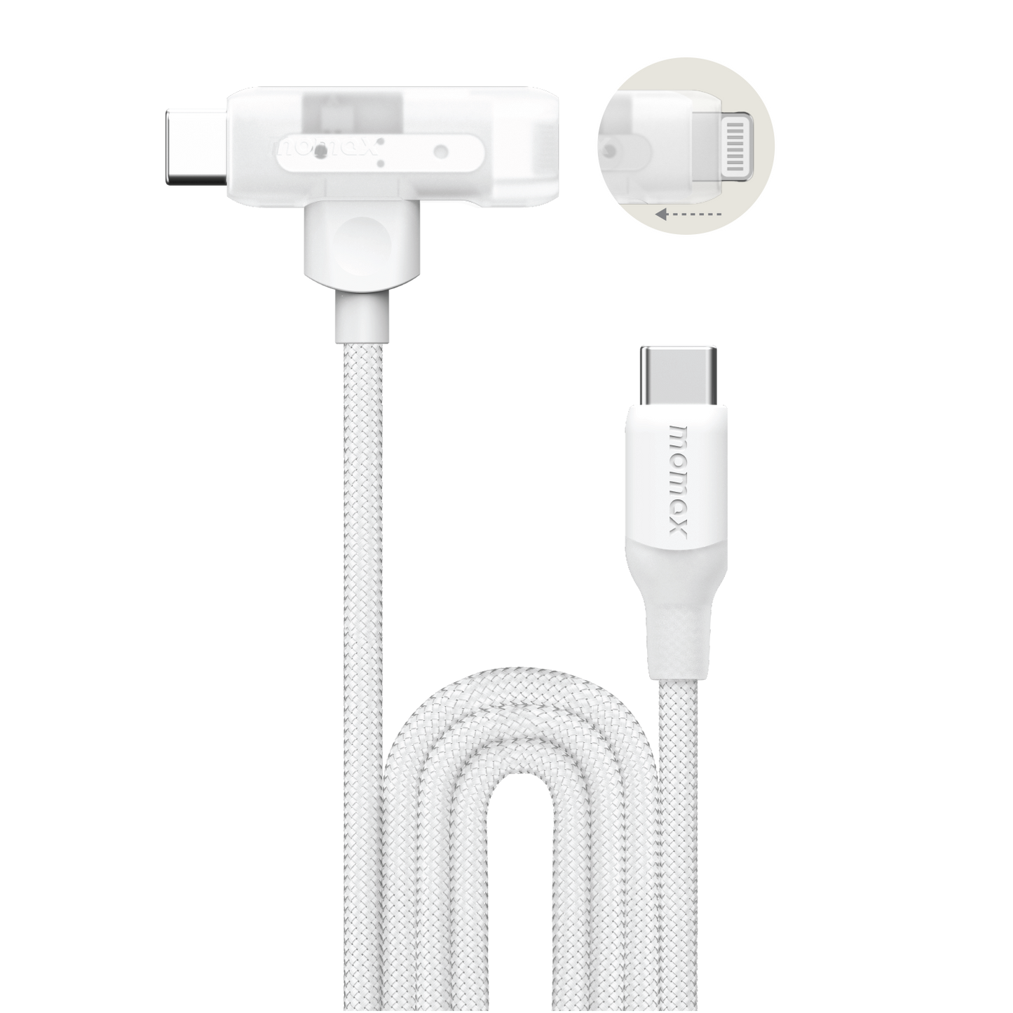 1-Link Flow Duo 2-in-1 USB-C to Lightning 編織線 (1.5米)