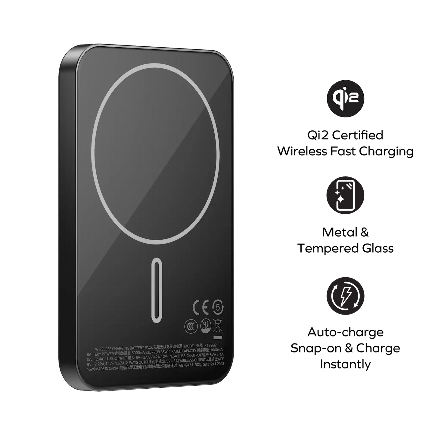1-Power Q.Pass 5000mAh Qi2 磁吸流動電源 (CCC 認證)