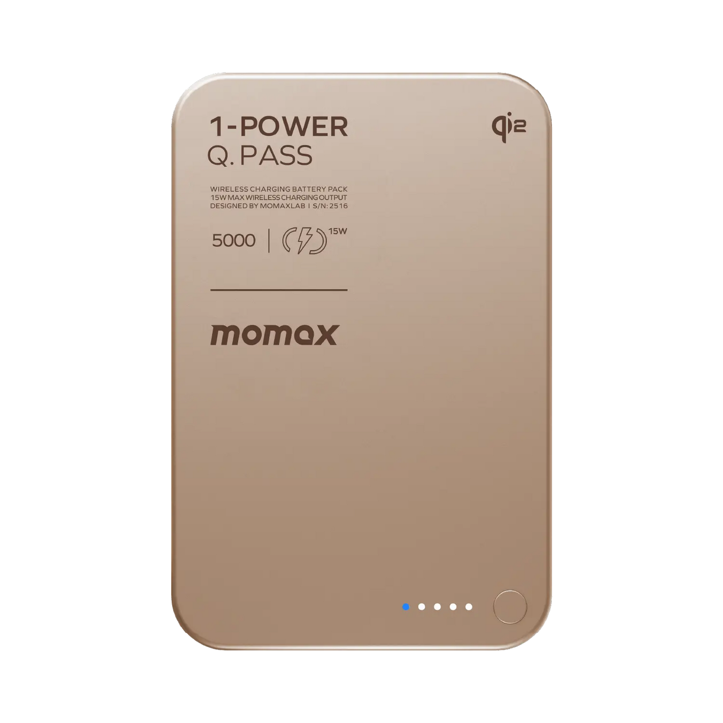 1-Power Q.Pass 5000mAh Qi2 磁吸流動電源 (CCC 認證)