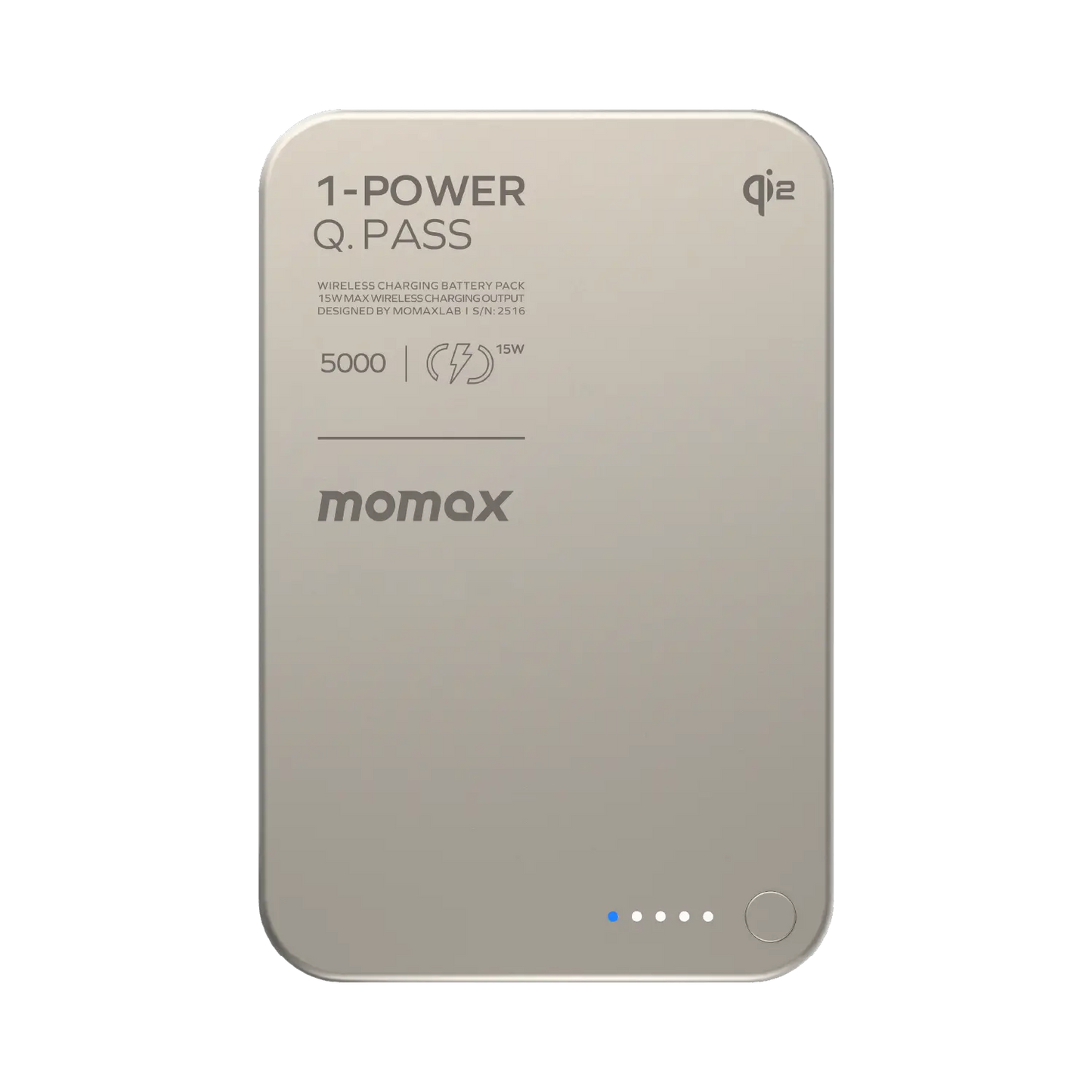 1-Power Q.Pass 5000mAh Qi2 磁吸流動電源 (CCC 認證)