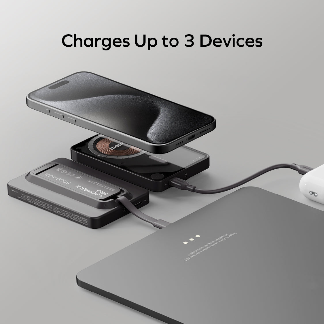 1-Power X Pro 5000mAh 內置USB-C線移動源支架 (CCC 認證)