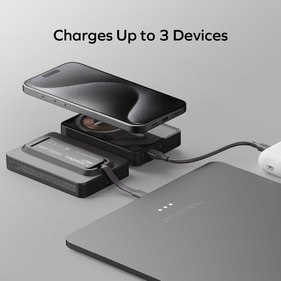 1-Power X Pro+ 10000mAh 內置USB-C線移動源支架 (CCC 認證)