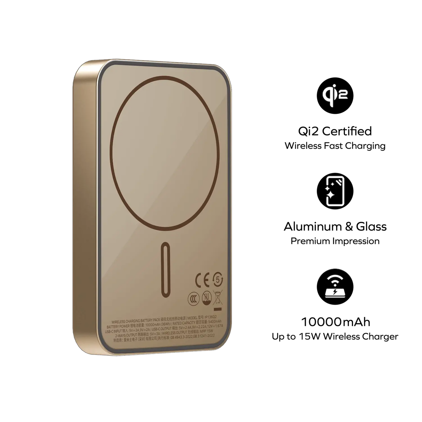 Q.Mag X1 Qi2 超薄磁吸流動電源 10000mAh - 第二代