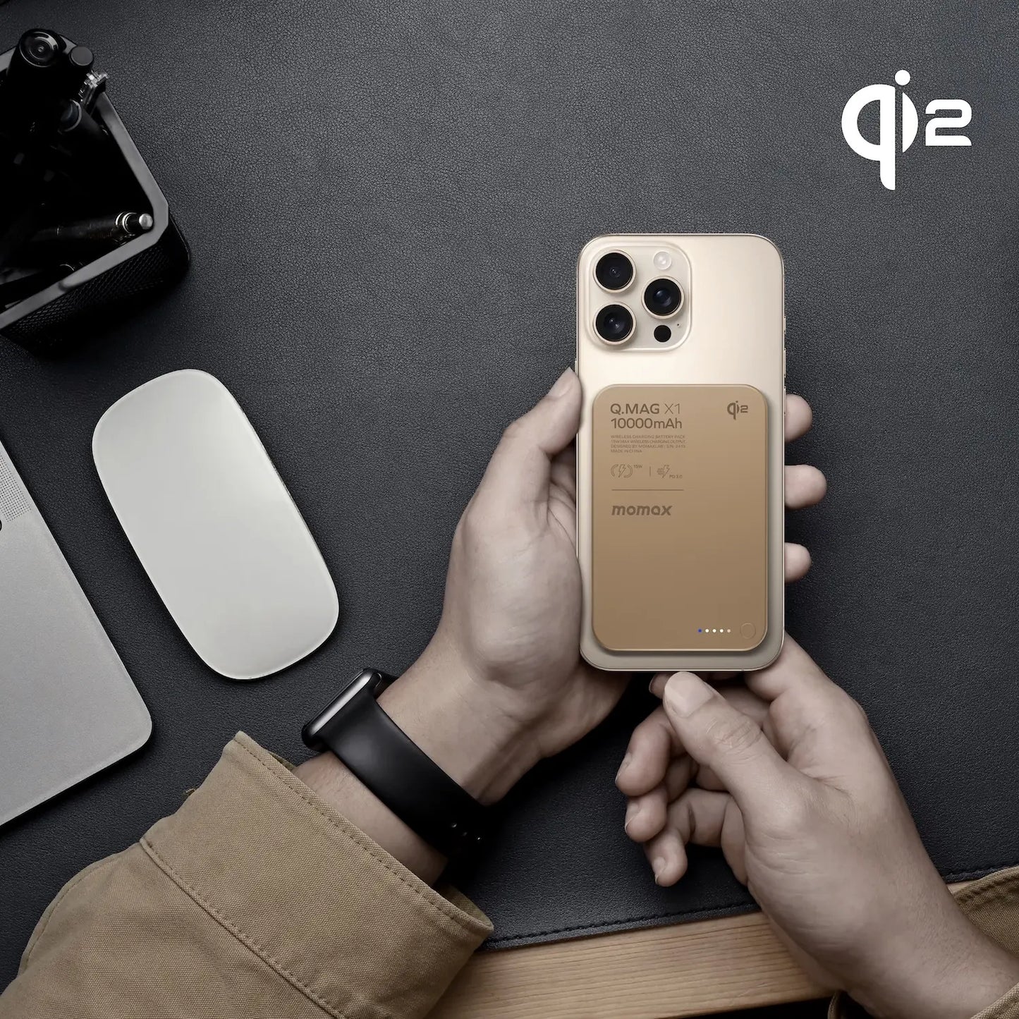 Q.Mag X1 Qi2 超薄磁吸流動電源 10000mAh - 第二代