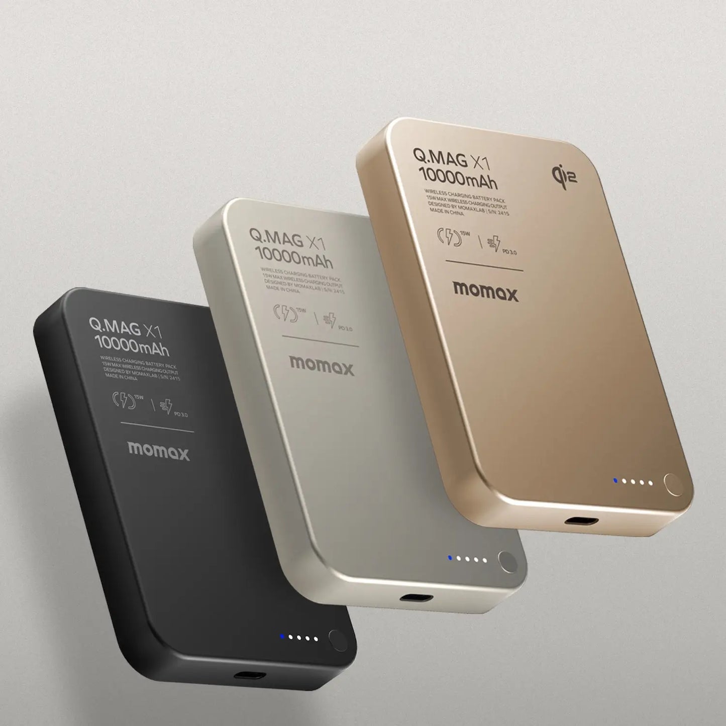 Q.Mag X1 Qi2 超薄磁吸流動電源 10000mAh - 第二代