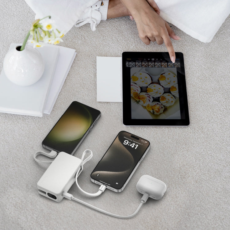 1-Power Vital+ 10000mAh 流動電源,內建雙 USB-C 線 (CCC 認證)