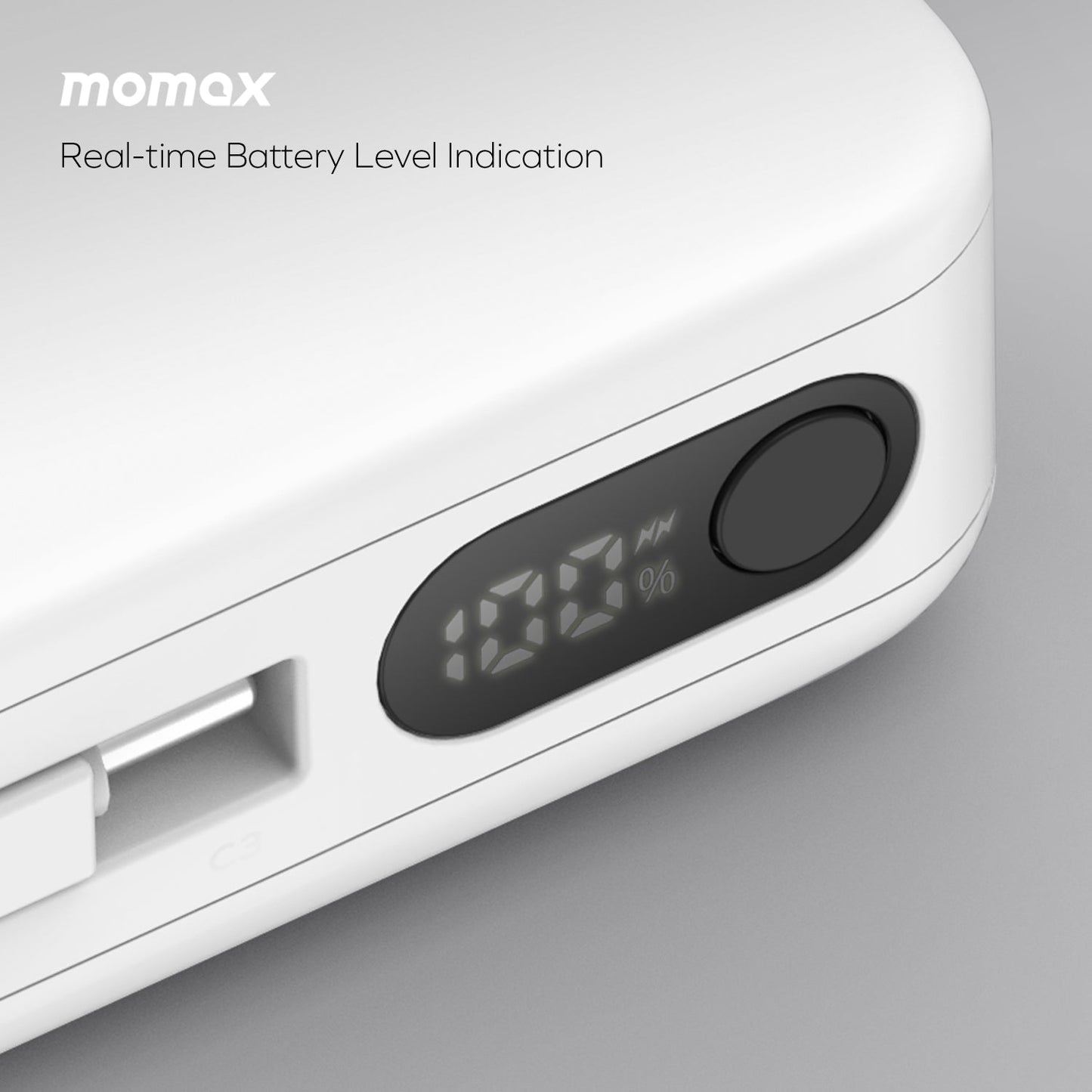 1-Power Vital+ 10000mAh 內建 USB-C 和 Lightning 線 流動電源 (CCC 認證)