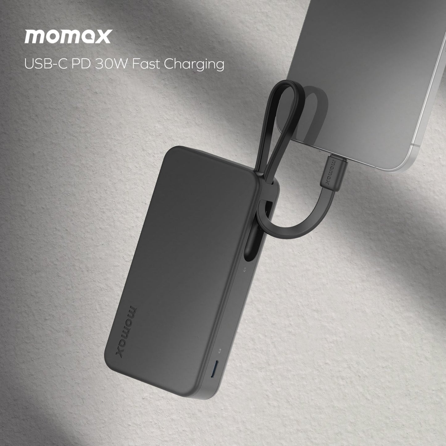 1-Power Vital+ 10000mAh 內建 USB-C 和 Lightning 線 流動電源 (CCC 認證)