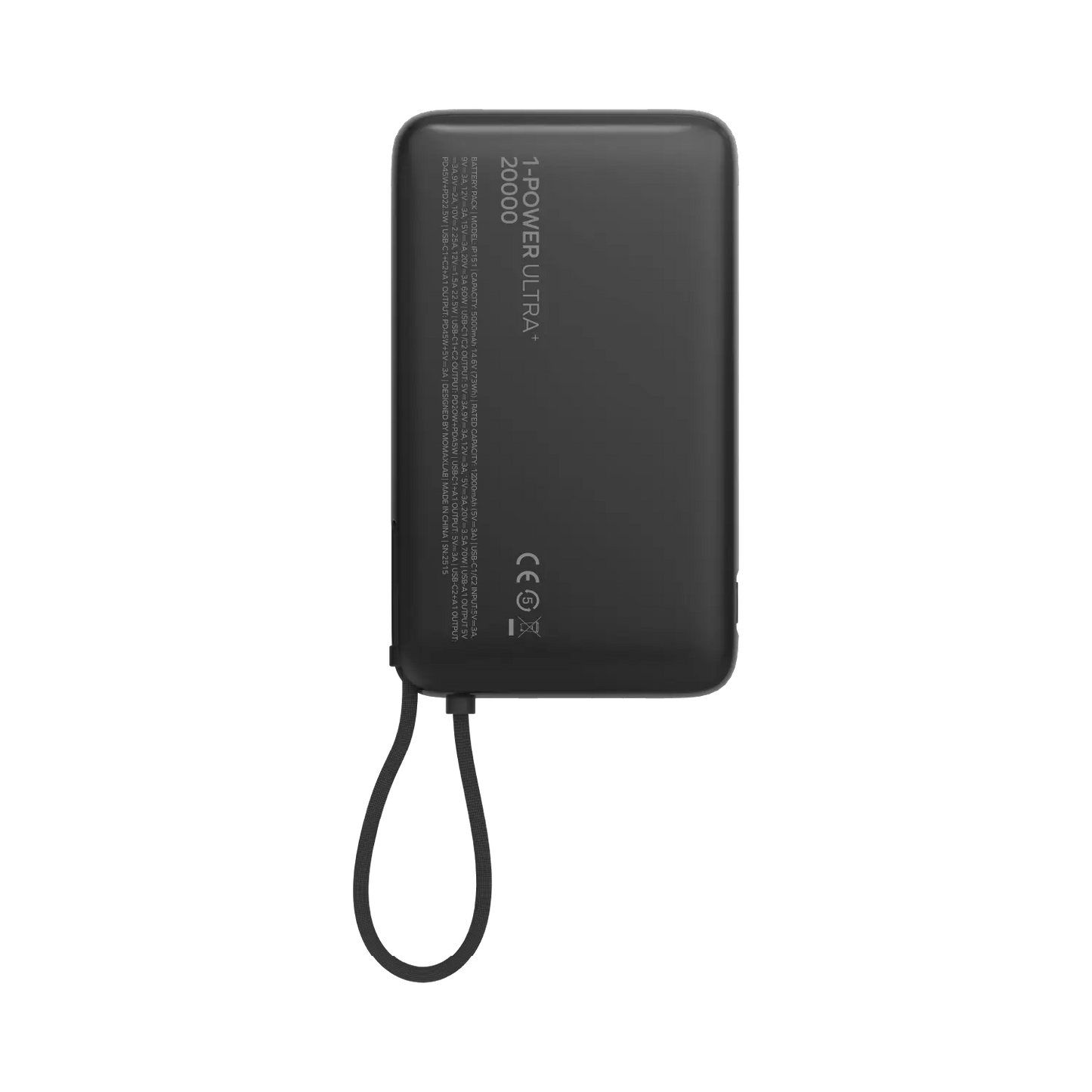 1-Power Ultra+ 20000mAh 內置 USB-C 線 70W 移動電源