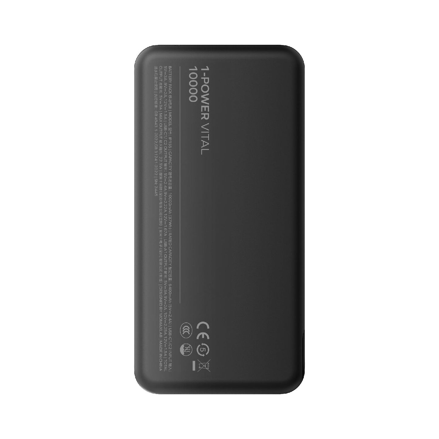 1-Power Vital 10000mAh 流動電源 (CCC 認證)