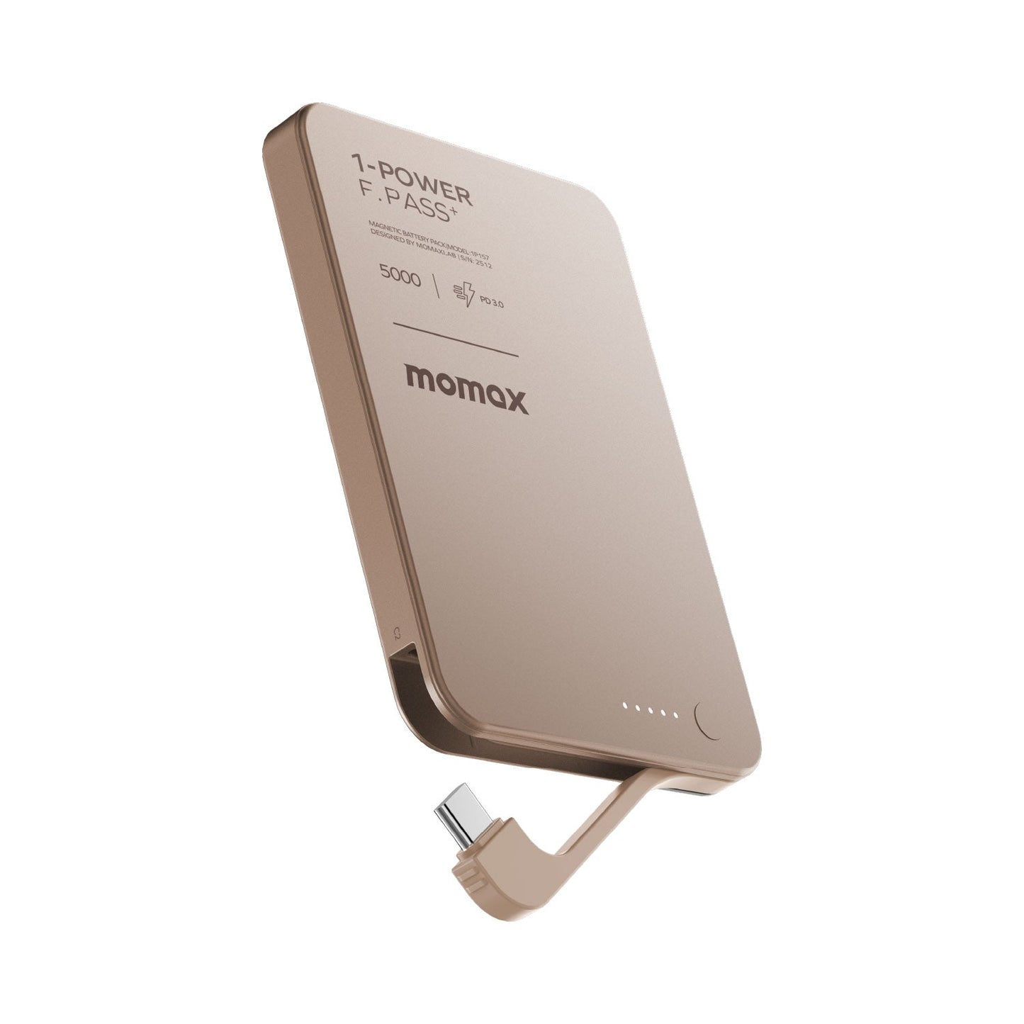 1-Power F.Pass+ 5000mAh 磁力帶線流動電源 (CCC 認證)
