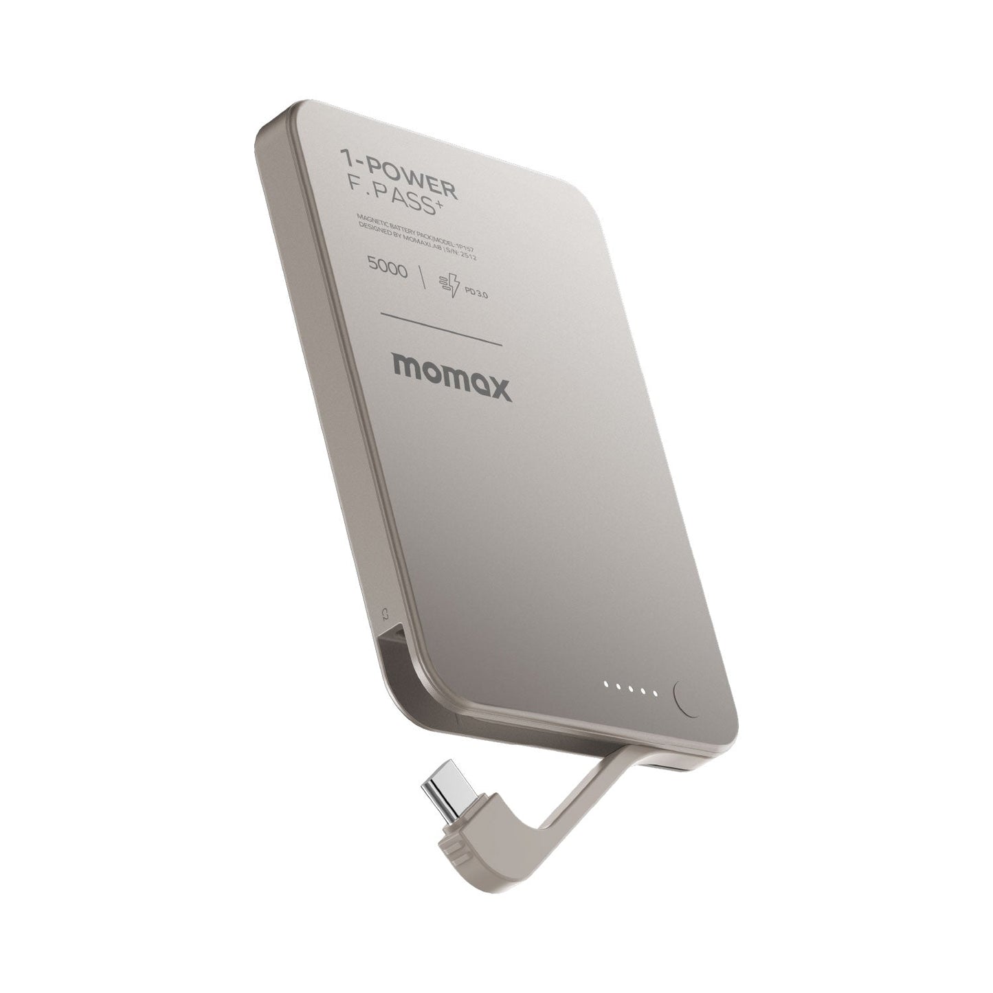 1-Power F.Pass+ 5000mAh 磁力帶線流動電源 (CCC 認證)