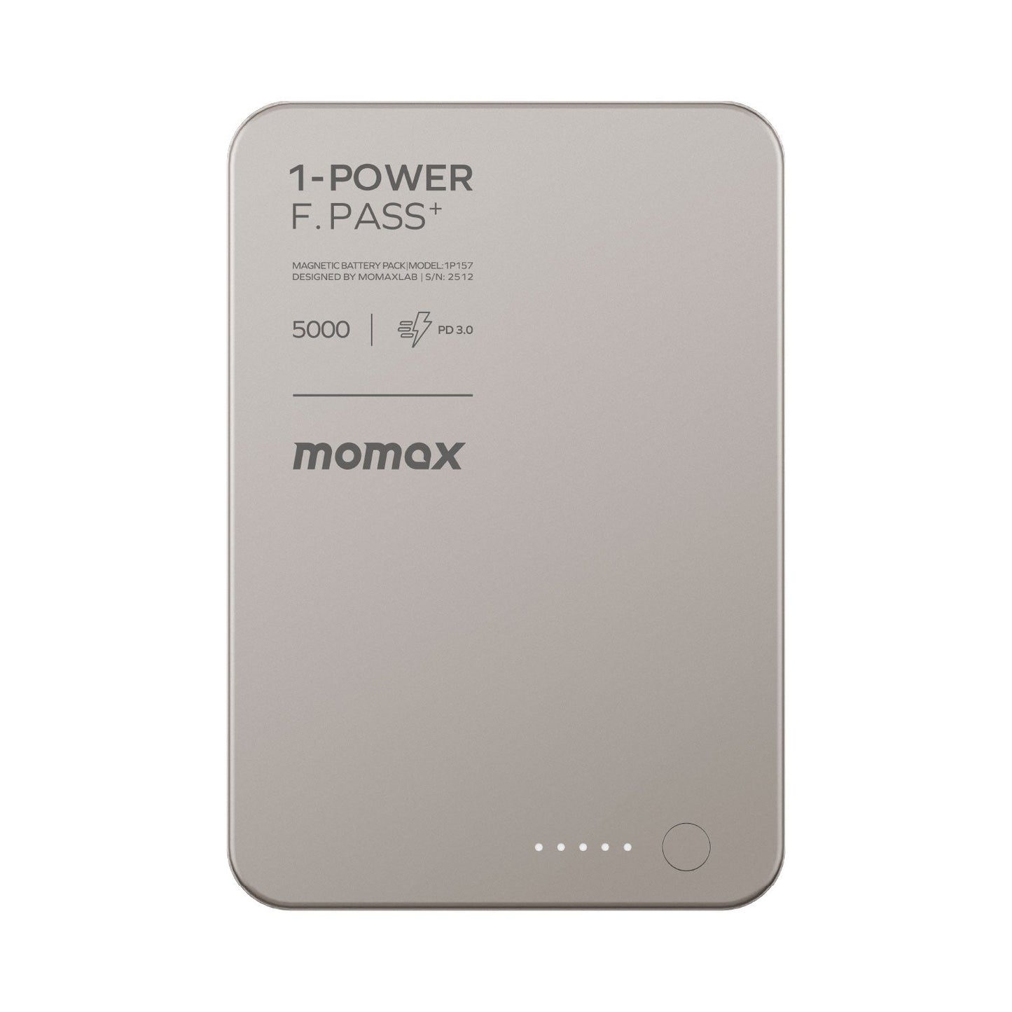 1-Power F.Pass+ 5000mAh 磁力帶線流動電源 (CCC 認證)