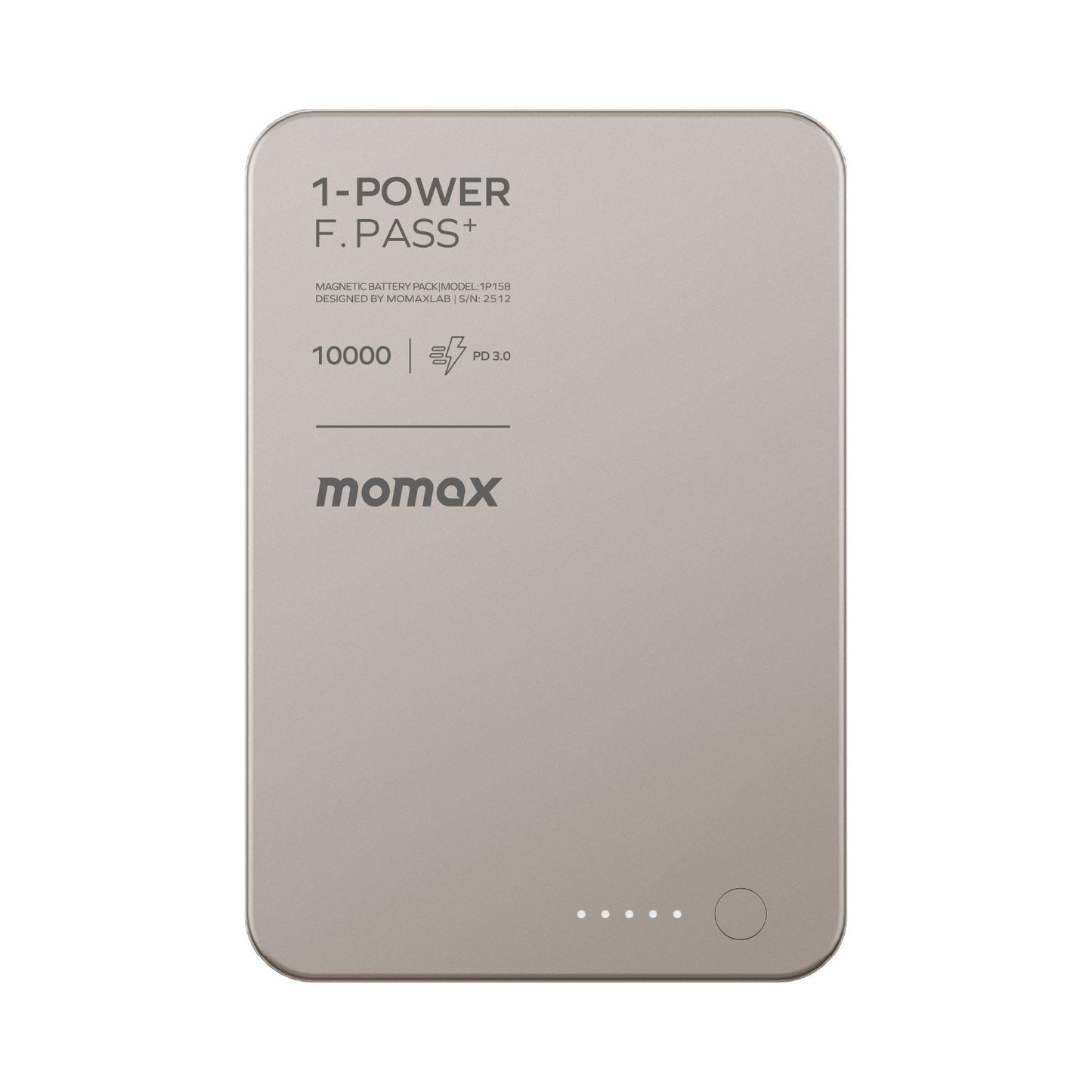 1-Power F.Pass+ 10000mAh 磁力帶線流動電源 (CCC 認證)