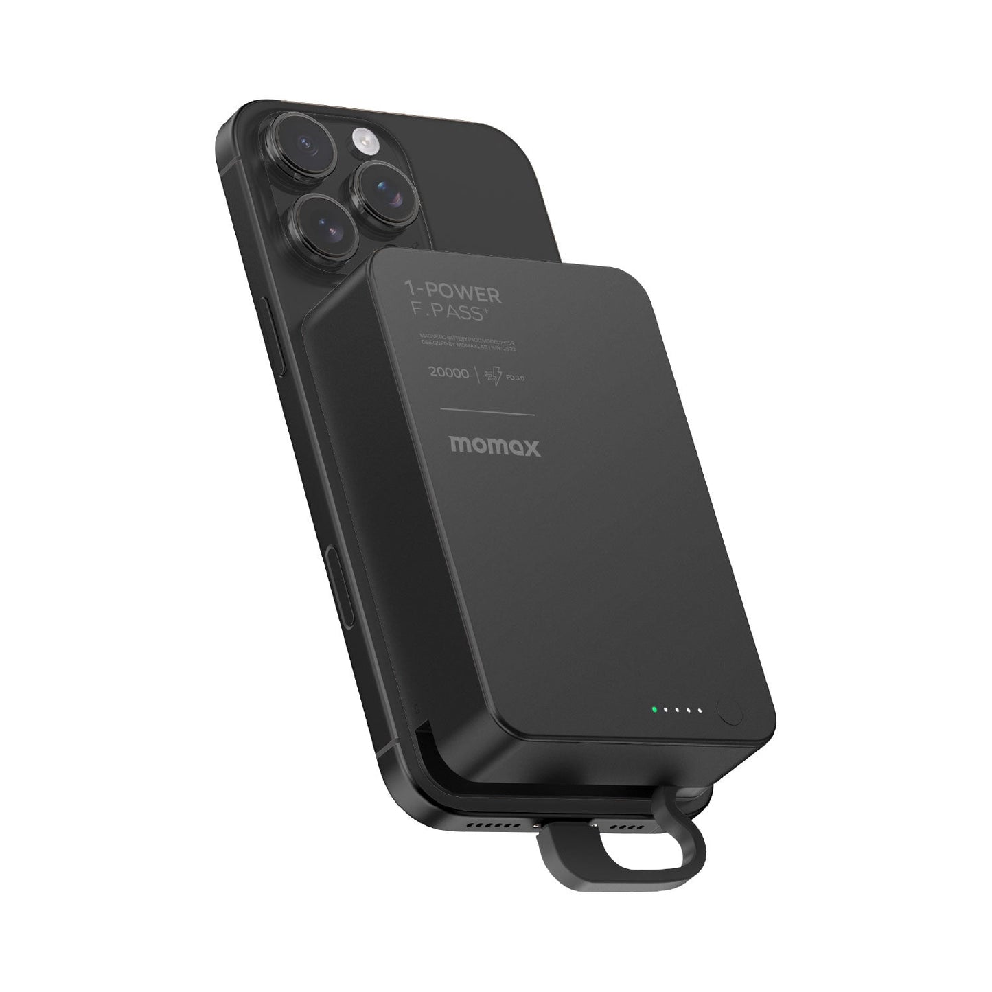 1-Power F.Pass⁺ 20000mAh 磁吸帶線流動電源 (CCC 認證)