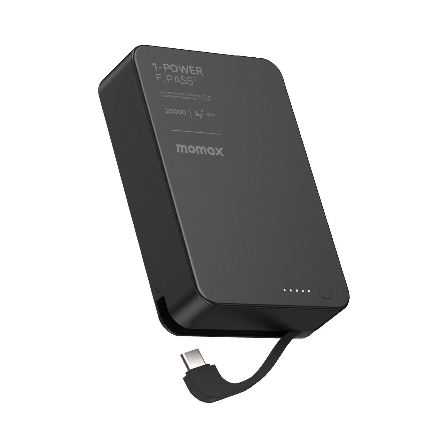 1-Power F.Pass⁺ 20000mAh 磁吸帶線流動電源 (CCC 認證)