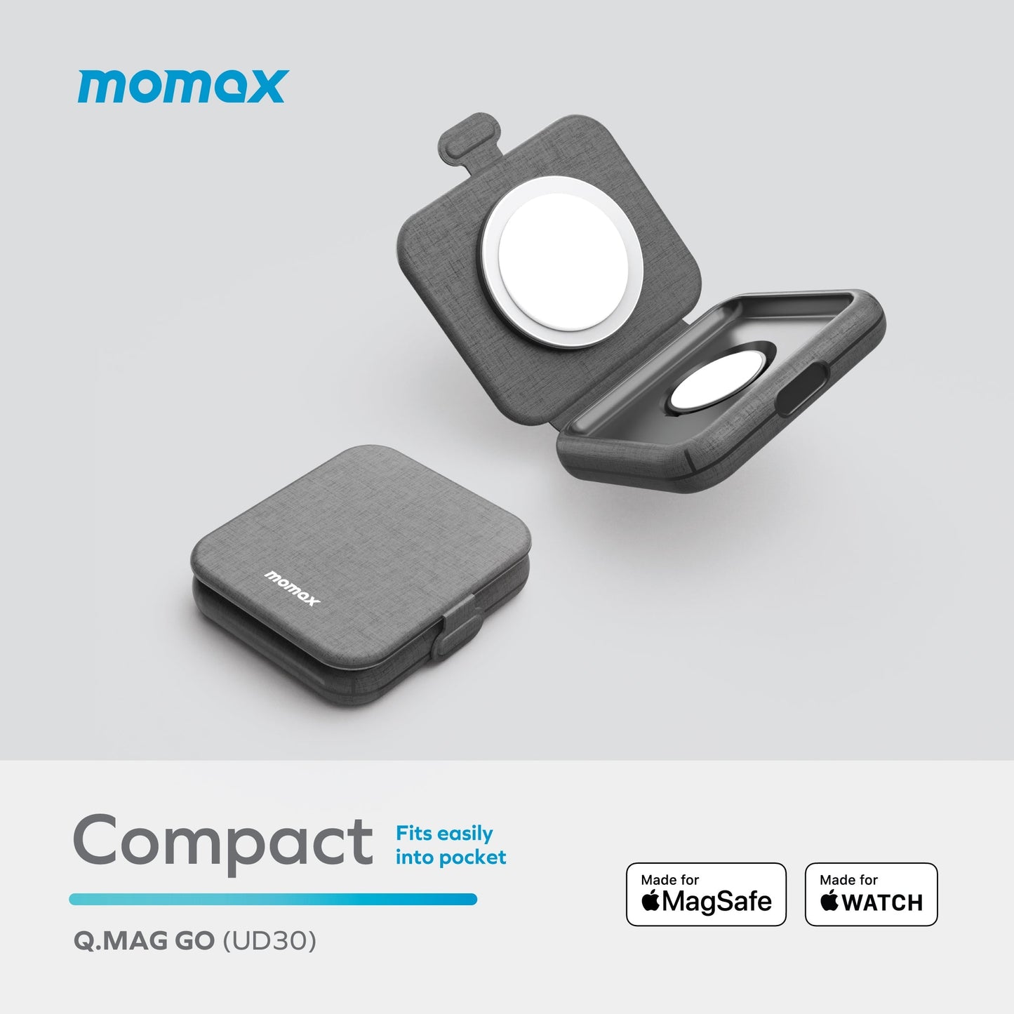 Q.Mag Go 折疊MageSafe二合一無線充電器