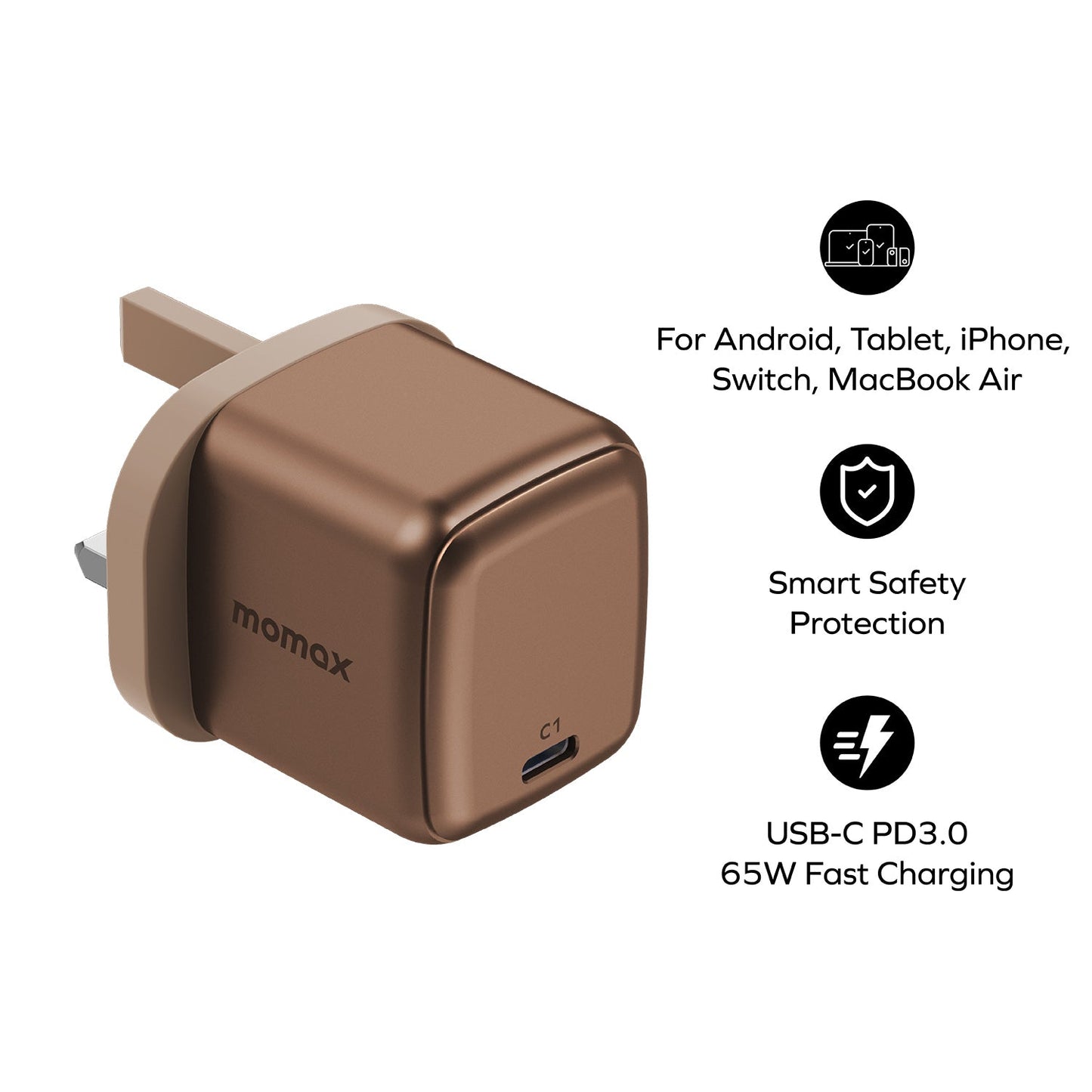 1-Charge 1 連接埠 65W 充電器