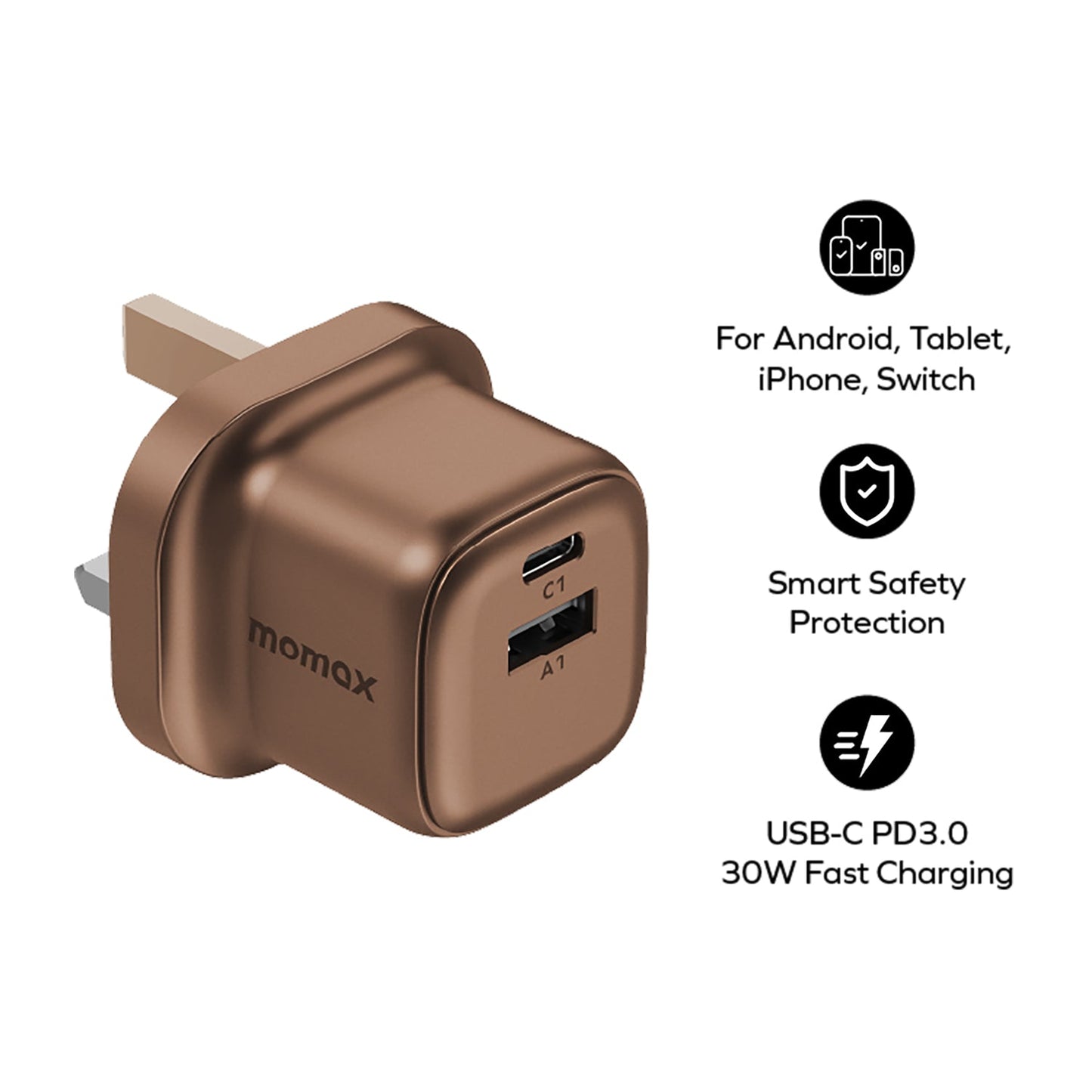 1 -Charge 2 連接埠 30W 充電器