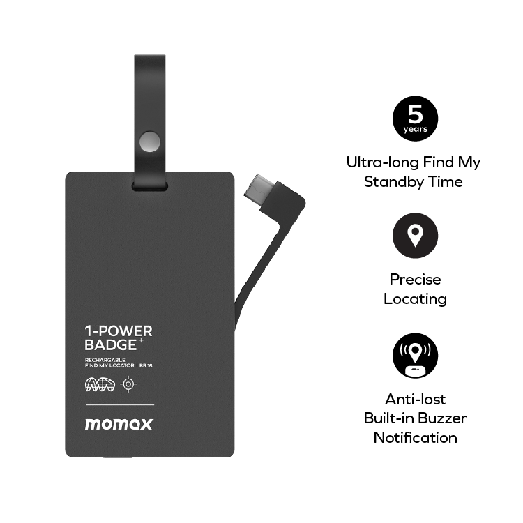 1-Power Badge+ 移動電源 Find My 全球定位器