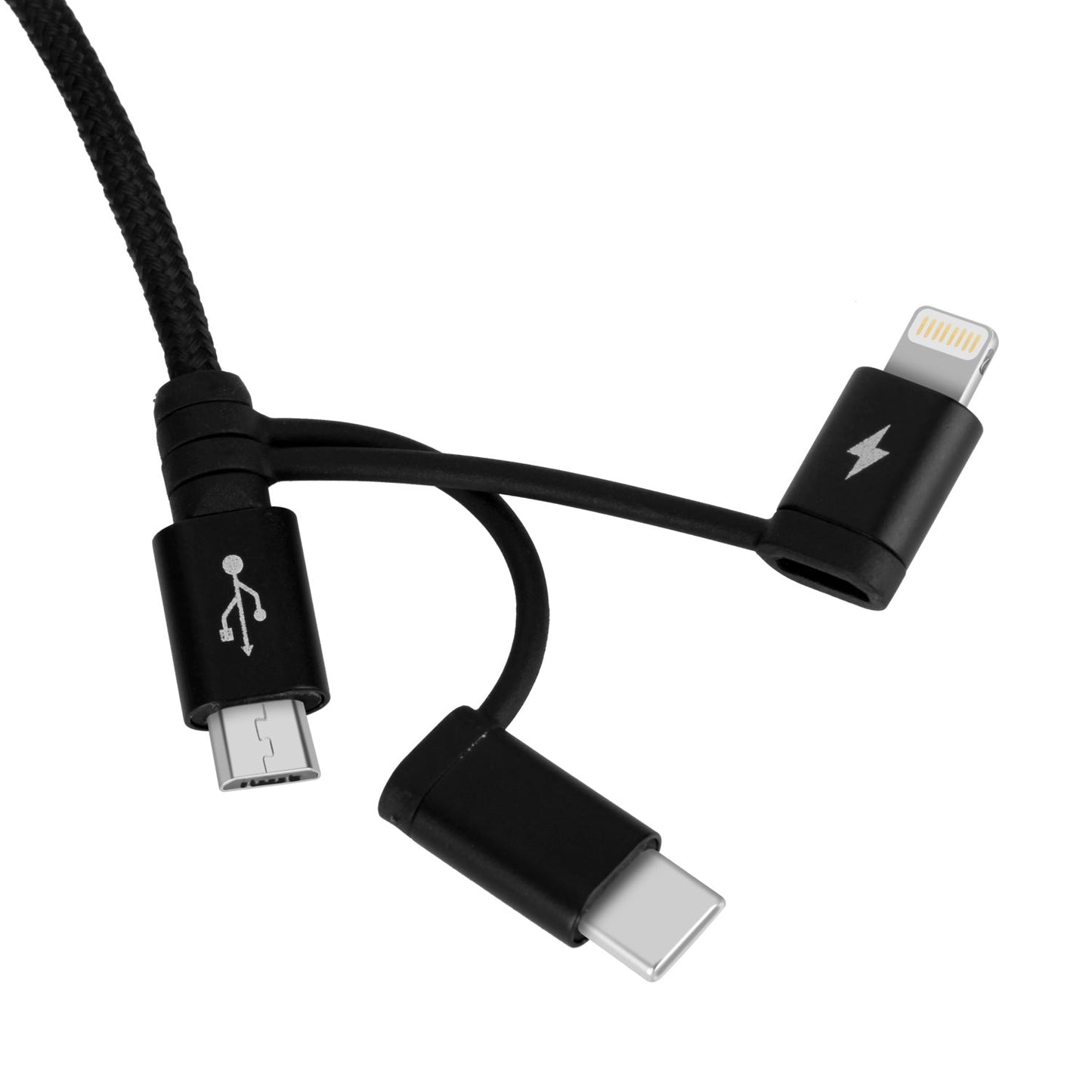 One Link 3-in-1 USB A to Micro USB/Lightning/USB-C (1米)