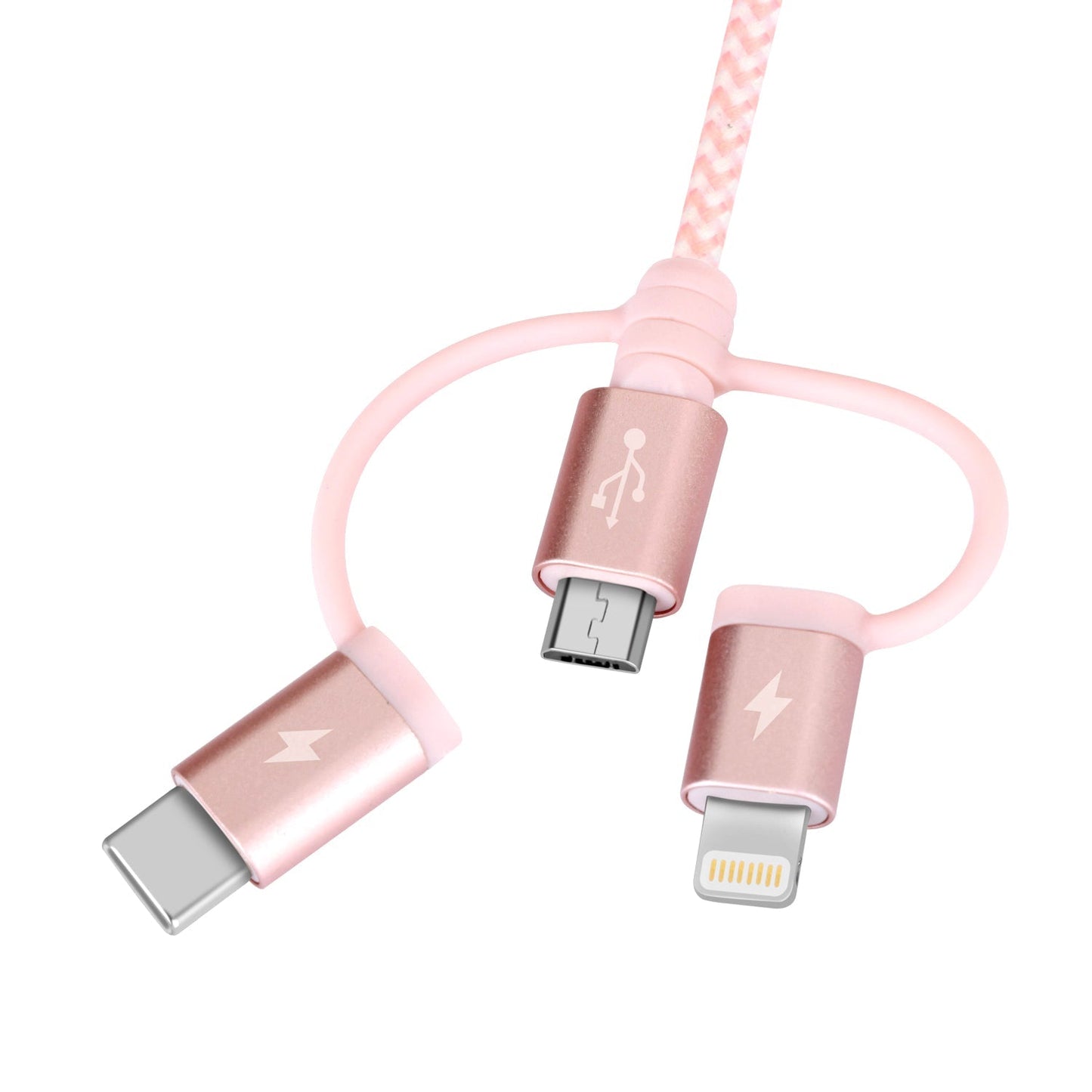One Link 3-in-1 USB A to Micro USB/Lightning/USB-C (1米)