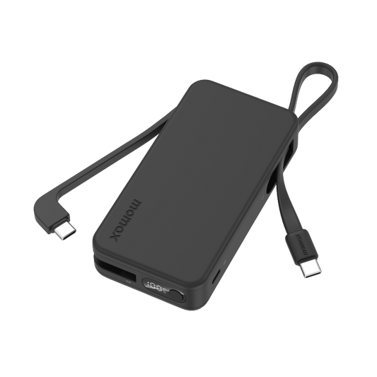 1-Power Vital+ 10000mAh 流動電源，內建雙 USB-C 線 (CCC 認證)