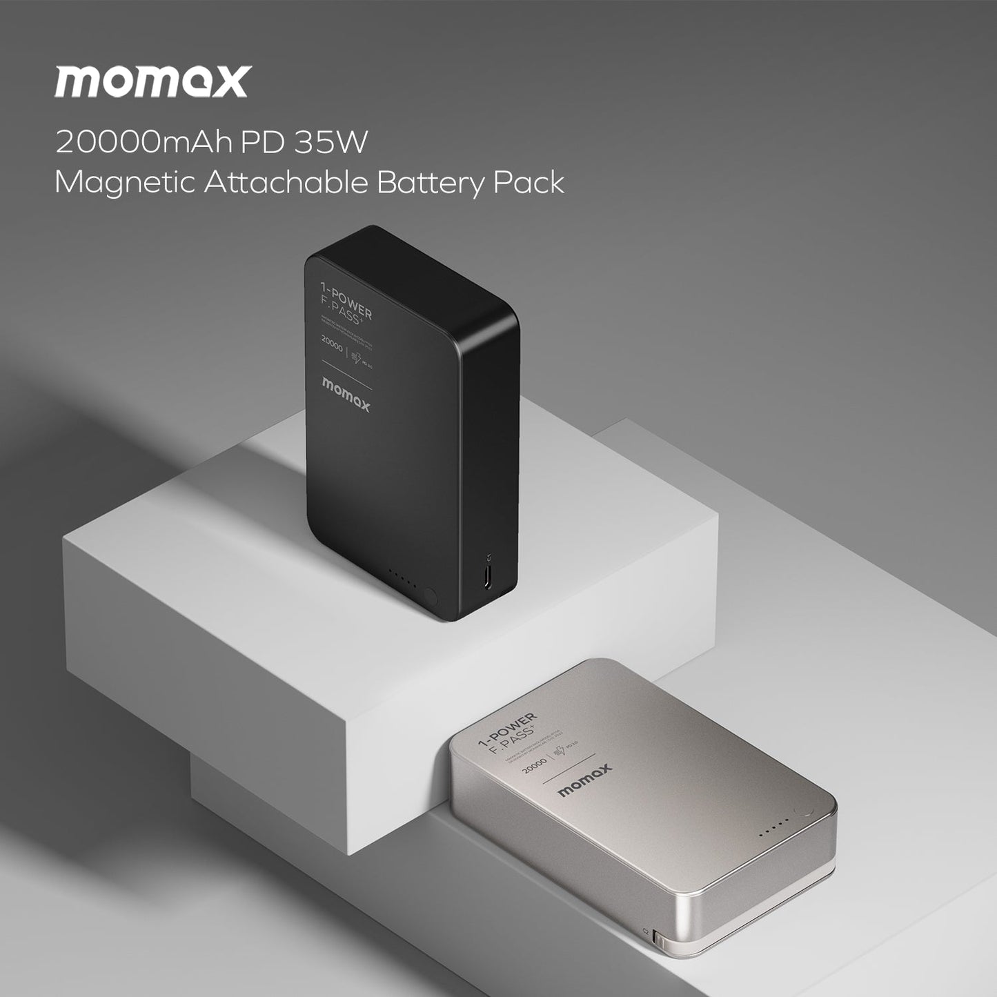 1-Power F.Pass⁺ 20000mAh 磁吸帶線流動電源 (CCC 認證)