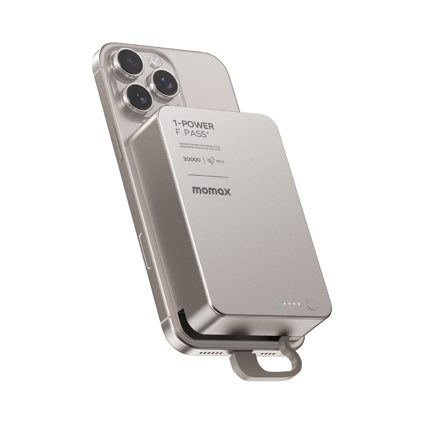 1-Power F.Pass⁺ 20000mAh 磁吸帶線流動電源 (CCC 認證)