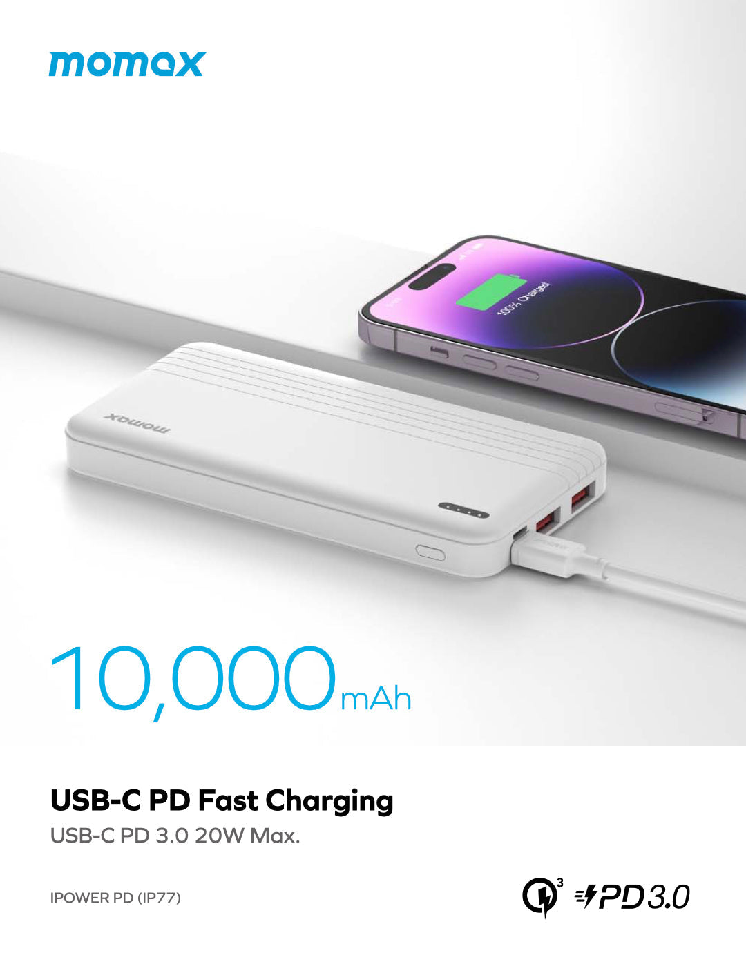 iPower PD 快充流動電源 10000mAh (CCC 認證)