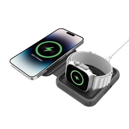 Q.Mag Go 折疊MageSafe二合一無線充電器